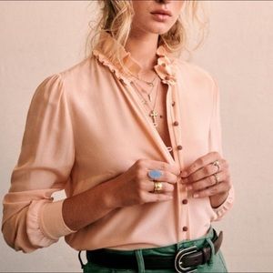 Sezane Rox silk shirt